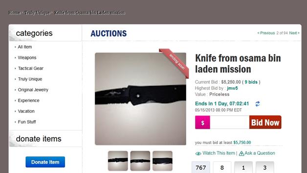 Emerson Knife carried during Osama Bin Laden mission goes on auction