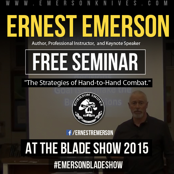 Free Seminar with Ernest Emerson at the Blade Show in Atlanta 2015