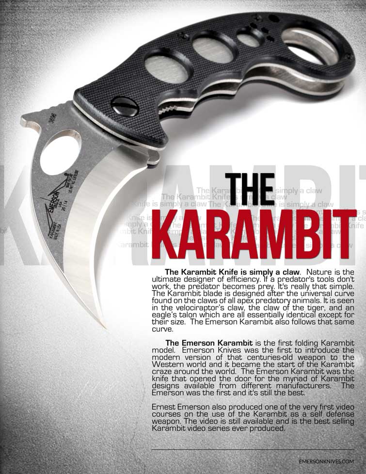 The Emerson Karambit The First folding Karambit model knife