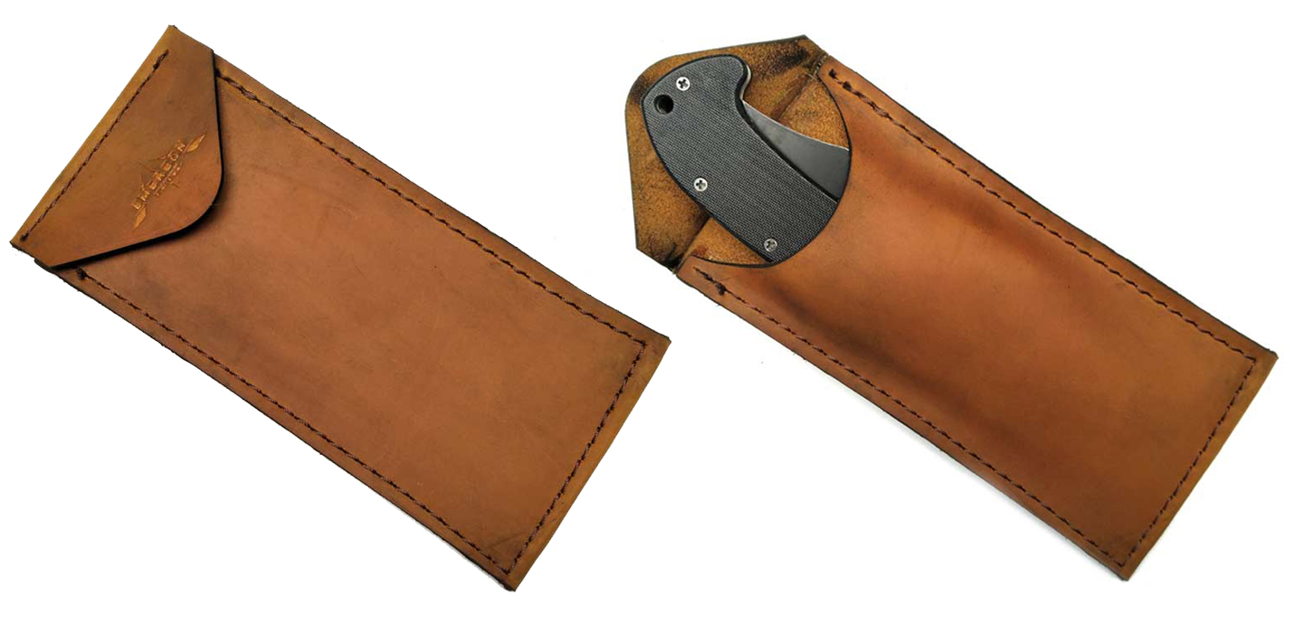 4 Leather Knife Sheath, Pocket Knife Pouch Vertical Horizontal