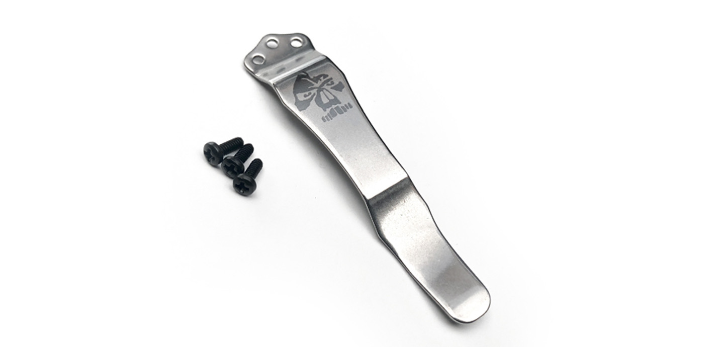 Authorized Dealer Emerson Knives Skull Pocket Clip Black Steel 