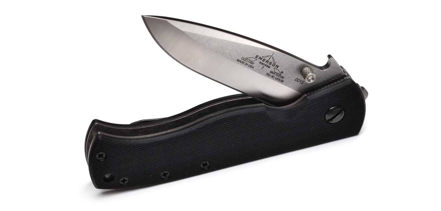 The Emerson CQCBW   Tactical Tanto Style Blade   % Made in