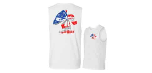 Red White Blue Skull Muscle Shirt